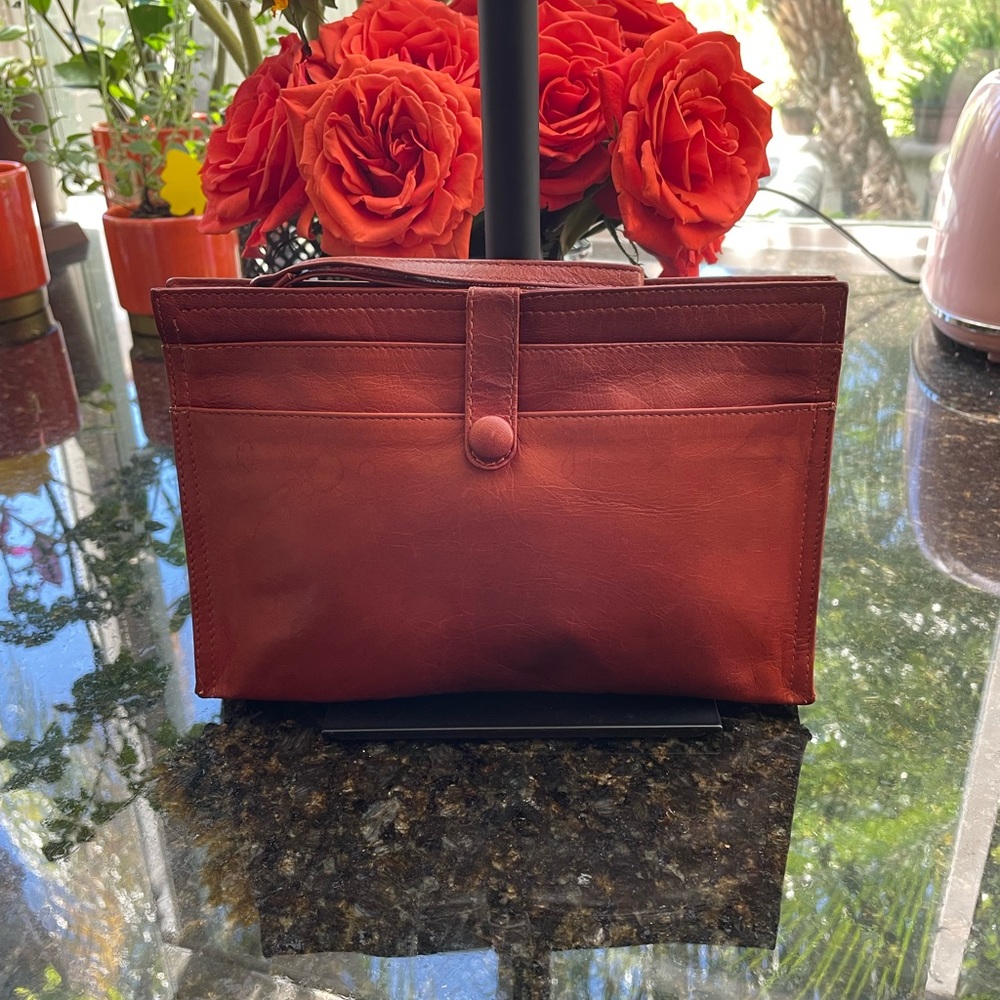 Vintage Bottega Veneta Brown Leather Clutch
